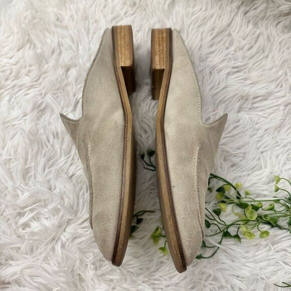Everlane Womens The Modern Loafer Slip on Mule Sz 8 Beige Suede made in Italy - Picture 4 of 9